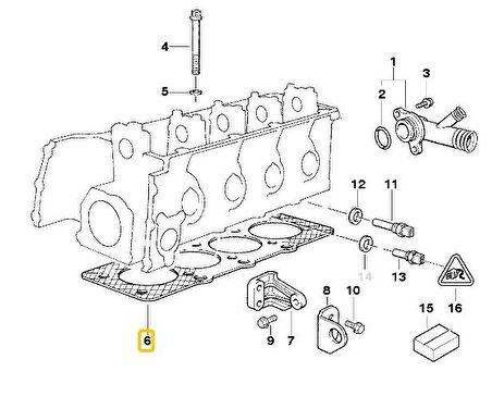 BMW M40 VE M43 MOTOR ELRİNG SİLİNDİR KAPAK CONTASI 11127504587