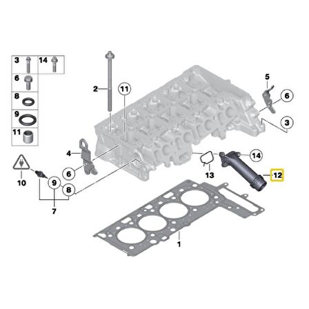 BMW VE MİNİ N47N N47S1 N57N VE N57Z MOTOR SU FLANŞI 11127810707