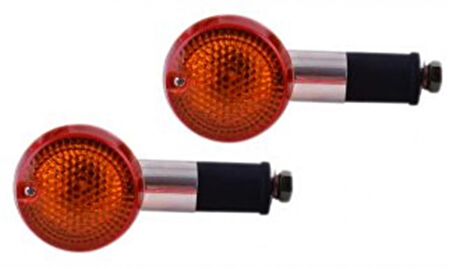 Motospartan Arka Sinyal Kromajlı Sarı Cam Uzun Takım Rf-087 Chopper