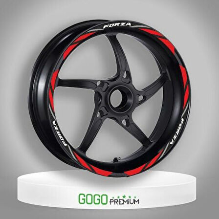 Gogo Jant Şeridi Kırmızı-siyah Honda Forza 250