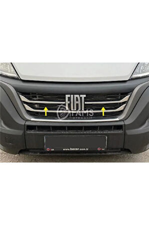 Fiat Ducato Krom Ön Panjur 3 Parça 2022> Paslanmaz Çelik