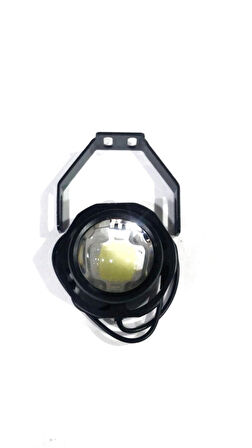 Motospartan Motosiklet Sis Farı (1adet) Köşeli Siyah Kartal Gözü Led 68mm