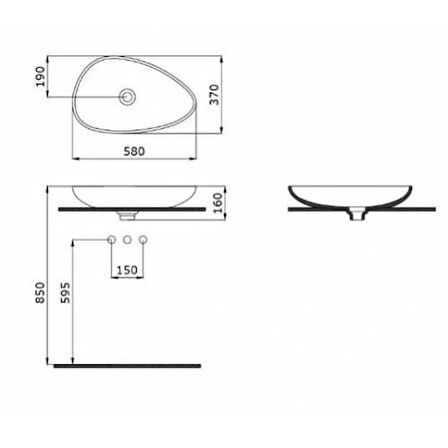 Bocchi Etna Çanak Lavabo Mat Yeşil 58 cm 1114-027-0125