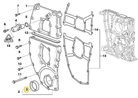 BMW N42 N43 N44 MOTOR KRANK ÖN KEÇESİ 11141439570 - 11141308342