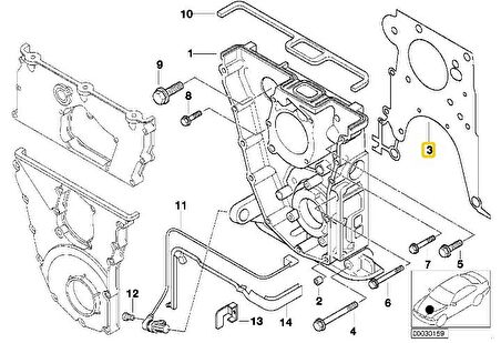 BMW M42 M43 VE M44 MOTOR ELRİNG ÖN KAPAK CONTASI 11141743032