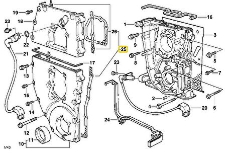 BMW E34 E36 E46 VE Z3 M43 MOTOR ÖN KAPAK CONTASI 11141743033