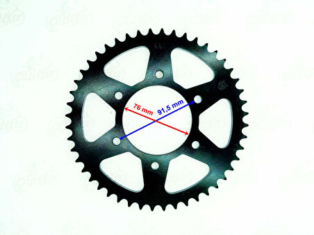 Motospartan Arka Dişli 48t İç 76mm 6 Delik Yamaha Mt-125 ( 2015-2017 ) Yzf-r125 ( 2008-2015 ) 428 Z