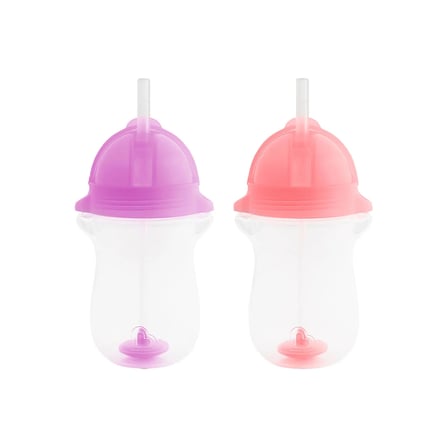 Munchkin Tıklama Kilitli Uçlu Alıştırma Bardağı,12AY+, 296ML,Mor, Pembe