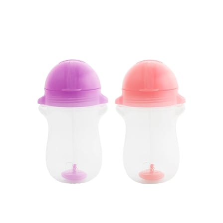 Munchkin Tıklama Kilitli Uçlu Alıştırma Bardağı,12AY+, 296ML,Mor, Pembe