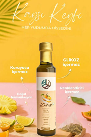 Promar KAYISI DETOX SİRKESİ 250 ML+ KİNOA TOHUMU DETOX SİRKESİ 250 ML