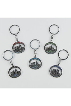 İstanbul Figürlü Metal Anahtarlık