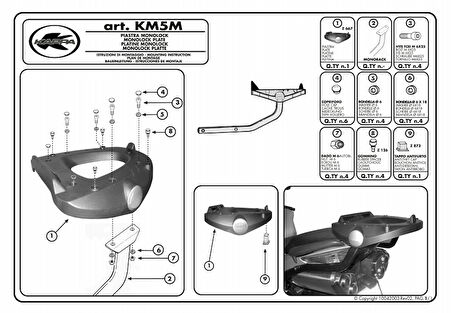 Kappa Unıversal Alt Tabla Monolock Km5m