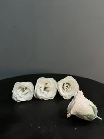Gül Formlu Dekoratif Sabun - Beyaz