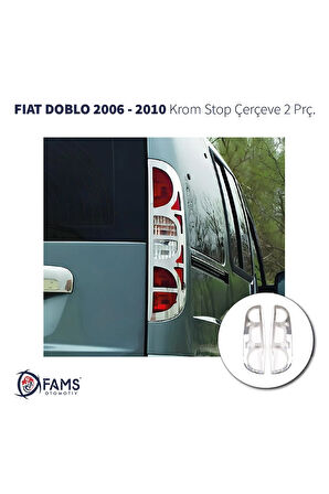 Fiat Doblo Krom Stop Çerçeve 2 Parça 2006-2010 Paslanmaz Çelik