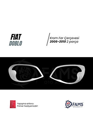 Fiat Doblo Krom Far Çerçevesi 2006-2010 2 Parça P.çelik