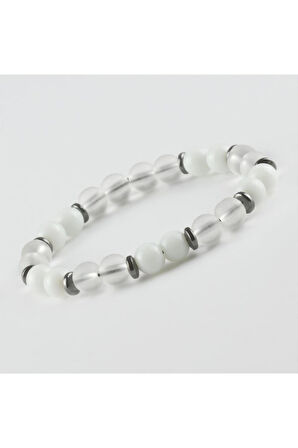 Sedef-Buzlu Kuars Doğaltaş Bileklik