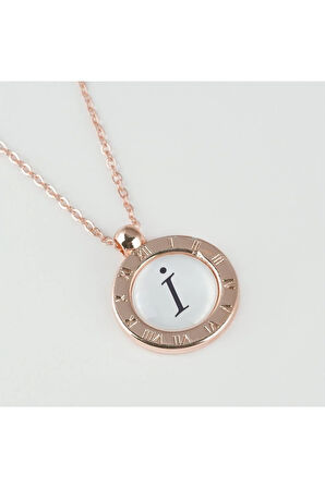 Seri Sonu Roz Renk Harfli Kolye