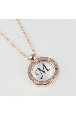 Seri Sonu Roz Renk Harfli Kolye