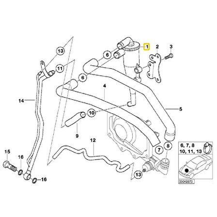 BMW E53 VE Z8 M62 MOTOR FEBİ SEKLON VALF 11151705237