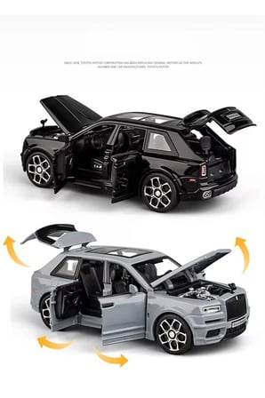 Rolls Royce 1:24 Diecast Model Araba Rolls Royce Cullinan Suv Sesli Işıklı Açılan Kapılar