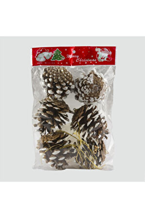 6'lı Kozalak Yılbaşı Ağaç Süsü