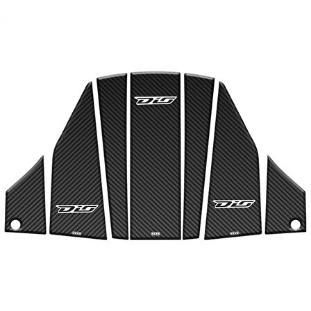 Gogo Tank Pad Seti 002 Siyah-karbon 7 Parça Honda Dıo 2021-2023