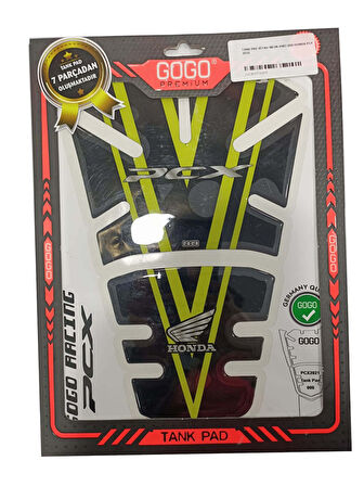 Gogo Tank Pad Set 7 Parça 008 Siyah Sarı Honda Pcx 125 2021 2024