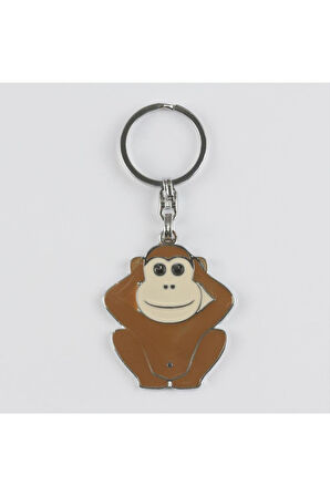 Maymun Figürlü Metal Anahtarlık