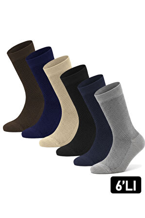 Just Inner Erkek Çorap 6'lı Yazlık (Bambu)