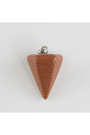 Kahve Yıldız Pandül Doğaltaş Kolye Ucu