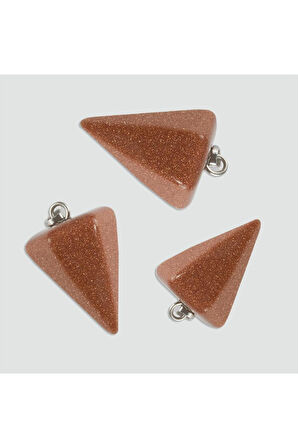 Kahve Yıldız Pandül Doğaltaş Kolye Ucu