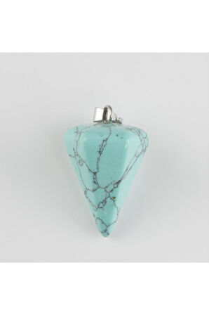 Turkuaz Pandül Doğaltaş Kolye Ucu