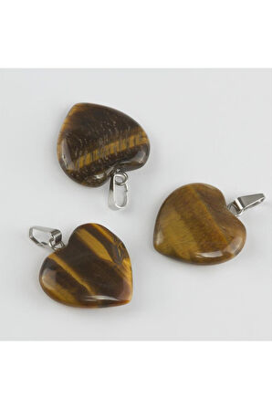 Kaplangözü Kalpli Doğaltaş Kolye Ucu