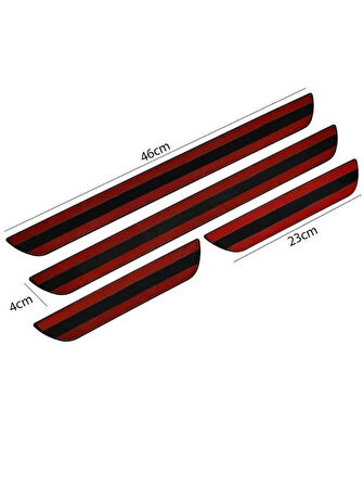 Fiat Fiorino Qubo Krom Kapı Eşiği 4 Parça Paslanmaz Çelik ABS Çerçeve