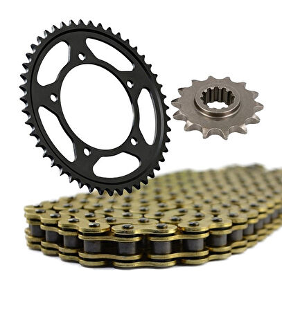 Kawasaki Ninja 250R Zincir Dişli Seti Oringli (520 Sfr Gold Zincir) 14T-43T _Supermoto