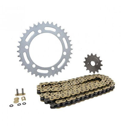 Kawasaki Ninja 250R Zincir Dişli Seti Oringli (520 Sfr Gold Zincir) 14T-43T _Supermoto