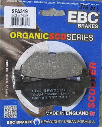 Ebc Fren Balatası Sfa319 Xvs Fjr 1300 Tmax 500 Yp400 Majesty 04 - 13 R Yp 400 S Majesty Abs 07-13 R 