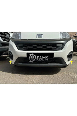 FIAT FIORINO 2016-2019 MAKYAJLI Krom Sis Far Çerçevesi 2 Prç. Paslanmaz Çelik