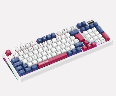BRONZTURQ MK1116-KIRMIZI RGB-ABS RED SWITCH 3N1 (USB + 2.4G + Bluetooth) MEKANİK KLAVYE