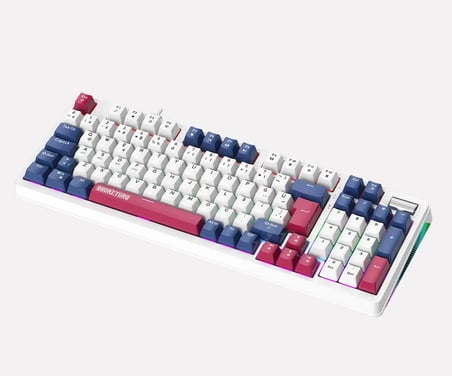 BRONZTURQ MK1116-KIRMIZI RGB-ABS RED SWITCH 3N1 (USB + 2.4G + Bluetooth) MEKANİK KLAVYE