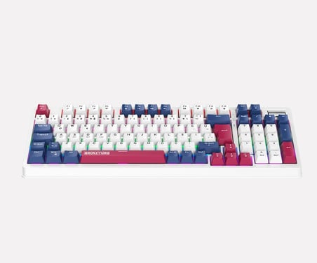 BRONZTURQ MK1116-KIRMIZI RGB-ABS RED SWITCH 3N1 (USB + 2.4G + Bluetooth) MEKANİK KLAVYE