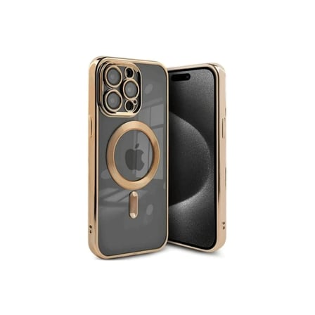 Apple iPhone 15 Pro Kılıf Kross Magneticsafe Kapak - Gold