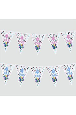 10 lu 4 Yaş Üçgen Flama