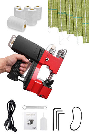 Elektrikli Portatif Hafif Çuval Ağzı Dikiş Makinası Seti – Kağıt Tohum Kumaş Kömür Çuvalı Paketleme