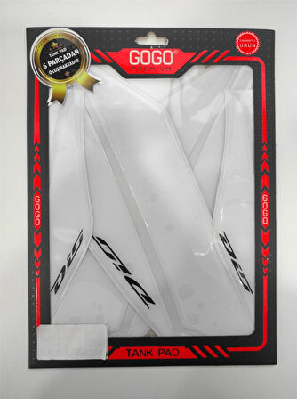 Gogo Yan Pad 008 Beyaz-siyah Yazılı Honda Dıo 110