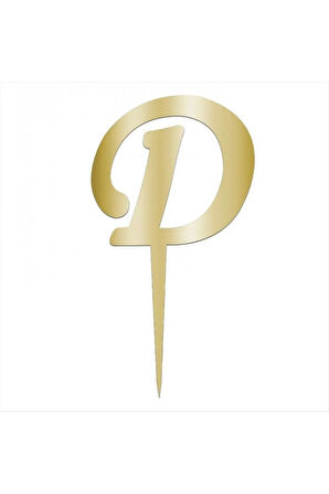 Sarı Renkli Harf Pasta ve Kek Pleksi