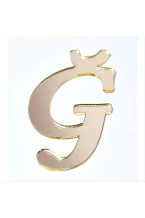 Sarı Renkli Harf Pasta ve Kek Pleksi