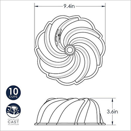 Nordicware Girdap Bundt Kek Kalıbı