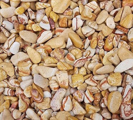 Sarı Çizgili Dolomit Taşı 100 Kg 1-2 Cm Renkli Dolomit Dekoratif Taş