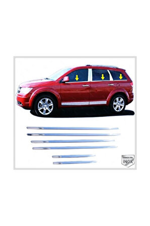 Fiat Freemont Krom Cam Çıtası 6 Parça 2012 ve Üzeri Paslanmaz Çelik